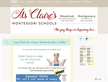 Tablet Screenshot of msclairesmontessori.com